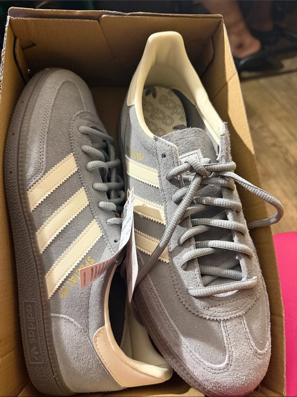 adidas  Sneakers in Light Gray and Cream